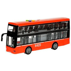 Двухэтажный оранжевый автобус Технопарк