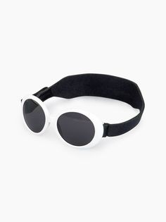 Детские солнцезащитные очки Happy Baby с ремешком black and white 50592