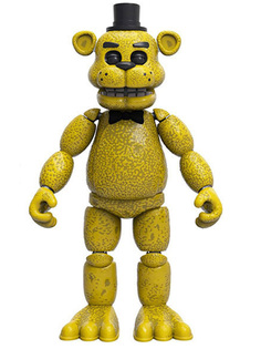 Фигурка StarFriend аниматроник ФНАФ Золотой Фредди с микрофоном подвижная, 14 см