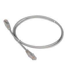 Патч-корд TWT RJ45-RJ45, 2 пары, UTP, категория 5е, 1.5 м, серый, 45-45-1.5-GY