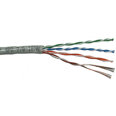 TWT Кабель UTP патч-кордовый витая пара , 4 пары, Кат. 5e, PVC, серый, 305м в кат 5EUTP-PT