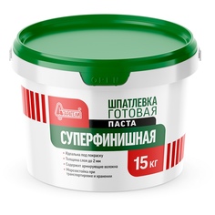 Шпатлёвка Старатели Суперфинишная полимерная, готовая, паста, 3277/3560, 15 кг