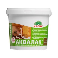 Лак защитно-декоративный для дерева Аквалак KRONA палисандр 3 л No Brand