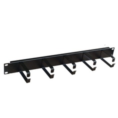 Кабельный органайзер 19" со съемными пластиковыми кольцами, 1U Lanmaster