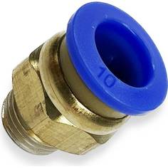 Фитинг цанговый прямой металлический 10 мм, наружная резьба 1/4" ARMA CF M1/4-10