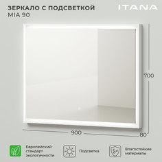 Зеркало Итана Mia 90 900х80х700 Белый глянец