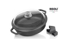 Литой сотейник с крышкой Risoli HardStone Granito Induction 28см