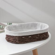 Корзины и коробки Доляна Лира, плетеная, 26х16х7, цвет коричневый