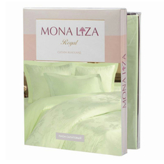 Комплект постельного белья Mona Liza Royal Жаккардовый сатин 1,5-спальный хлопок белый