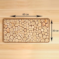 Панно из можжевельника прямоугольное подрезное 30х60 см No Brand