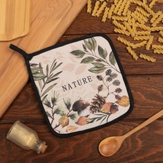 Прихватка Nature forest 19х19 саржа,100% х/л,ватин 250г/м2 No Brand