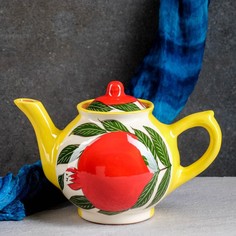 Чайник Гранат желтый, 1 л No Brand