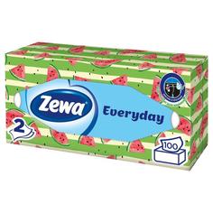 Салфетки бумажные 19x20см, 2-слойные Zewa Everyday, 100шт в коробке (6286-13/24516), 21 уп