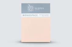 Простыня натяжная на резинке 90х200х23 Ecotex Моноспейс, сатин, пудровый