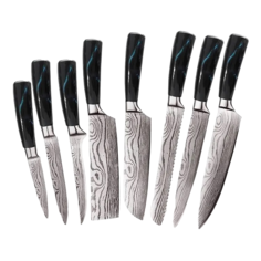 Набор кухонных ножей Xiaomi Spetime 8-Pieces Kitchen Knife Set Blue (BU02KN8)