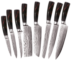 Набор кухонных ножей Xiaomi Spetime 8-Pieces Kitchen Knife Set Green (GE03KN8)