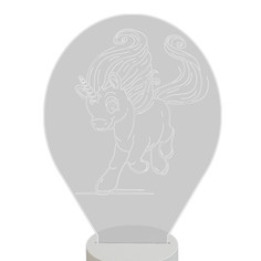 Ночник детский настольный Magic Lady Сказочный единорог 3D, светодиодный, на батарейках