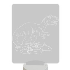 Ночник детский светильник настольный Magic Lady Динозаврик 3D,светодиодный,на батарейках