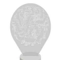 Ночник детский настольный Magic Lady Динозавры на прогулке 3D,светодиодный,на батарейках