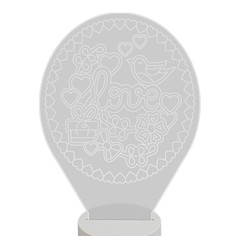 Ночник Magic Lady Любовь 3D детский светильник настольный, светодиодный, на батарейках