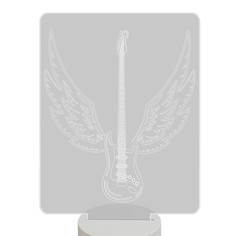 Ночник детский светильник настольный Magic Lady Гитара 3D, светодиодный, на батарейках