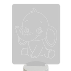 Ночник детский светильник настольный Magic Lady Слоник 3D, светодиодный, на батарейках