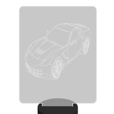 Ночник детский настольный Magic Lady Машина гоночная 3D, светодиодный, на батарейках