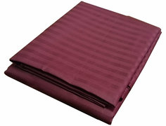 Простыня Maktex из страйп-сатина 220x240 Бордо 1х1