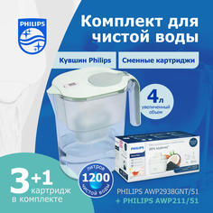 Фильтр для воды Philips кувшин с картриджем 4л