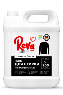 Гель для стирки Reva Care для черного белья концентрат цветочный аромат, 5 л 166 стирок