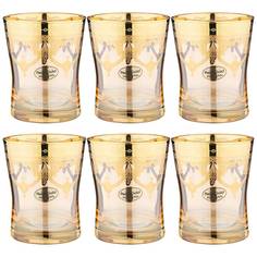 Набор из 6 штук Бокалы для виски Art Decor Amalfi ambra oro 0.32 л