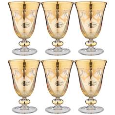 Набор из 6 штук Бокалы для вина Art Decor Amalfi ambra oro 0.28 л