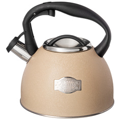 Чайник Agness Beige со свистком 2.5 л, c шильдиком, индукция