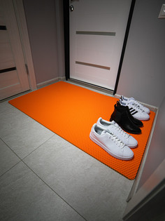 Коврик придверный CellMat ЭВА, 132х80 см, оранжевый ромб