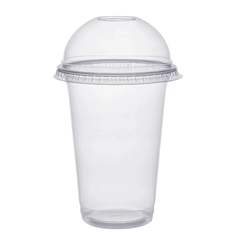 Стакан одноразовый пластиковый 650 мл с купольной крышкой 50 шт Shop Bubble Tea