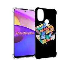Чехол бампер MyPads Кубик-Рубика для Motorola Moto E30.