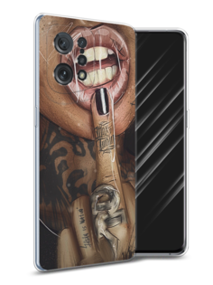 Чехол Awog на Oppo Find X5 "Девушка с татуировками"