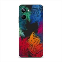 Чехол Awog на Realme 10 Pro "Рамка из перьев"