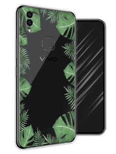 Чехол Awog на Vivo V9/Y85 "Листья папоротника рамка"
