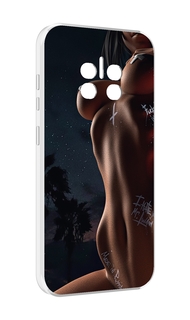 Чехол MyPads белые-татуировки-на-теле для Doogee V11