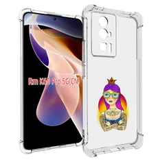 Чехол MyPads девушка в татуировках с короной для Xiaomi Redmi K60 Pro