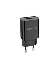 Сетевое зарядное устройство USB 2100mAh BOROFONE BA20A Sharp single port charger (Черное) Bestyday