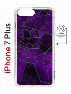 Чехол на iPhone 7 Plus/8 Plus MagSafe Kruche Print Витраж противоударный с магнитом КruЧЕ