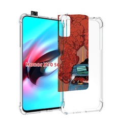 Чехол MyPads машина мчится с дымком для Honor X10