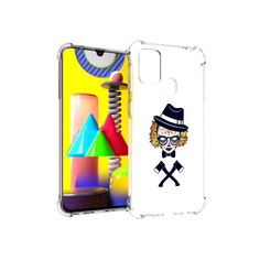 Чехол MyPads Tocco для Samsung Galaxy M31 девушка в маске с топорами рисунок