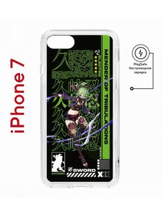 Чехол на iPhone 7, 8, SE 2020 2022 MagSafe Kruche Print Kuki Shinobu Genshin с магнитом КruЧЕ