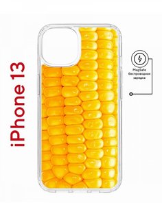 Чехол на iPhone 13 MagSafe с принтом Kruche Print Кукуруза противоударный с магнитом КruЧЕ