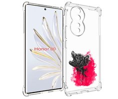 Чехол MyPads медведь в дымке для Honor 80