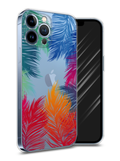 Чехол Awog на Apple iPhone 13 Pro Max / Айфон 13 Pro Max "Рамка из перьев"