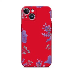 Чехол Awog на Apple iPhone 14 / Айфон 14 "Сиреневая цветочная рамка"